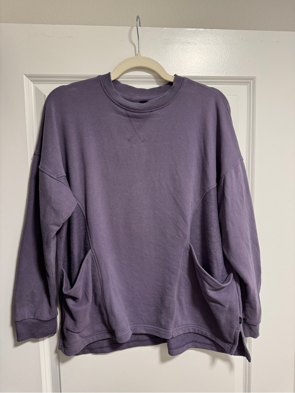 Finisterre Awen Organic Cotton Oversized Sweatshirt Purple Lilac US2 XS